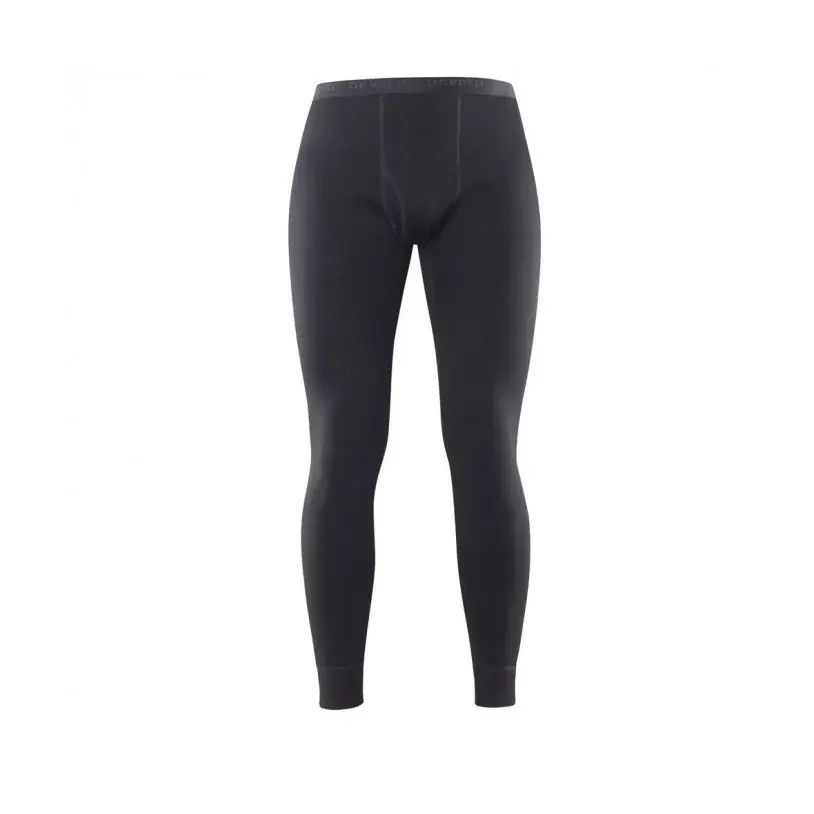Devold Pánske dvojvrstvové vlnené spodné nohavice Devold Duo Active Man Long Johns W/Fly čierna