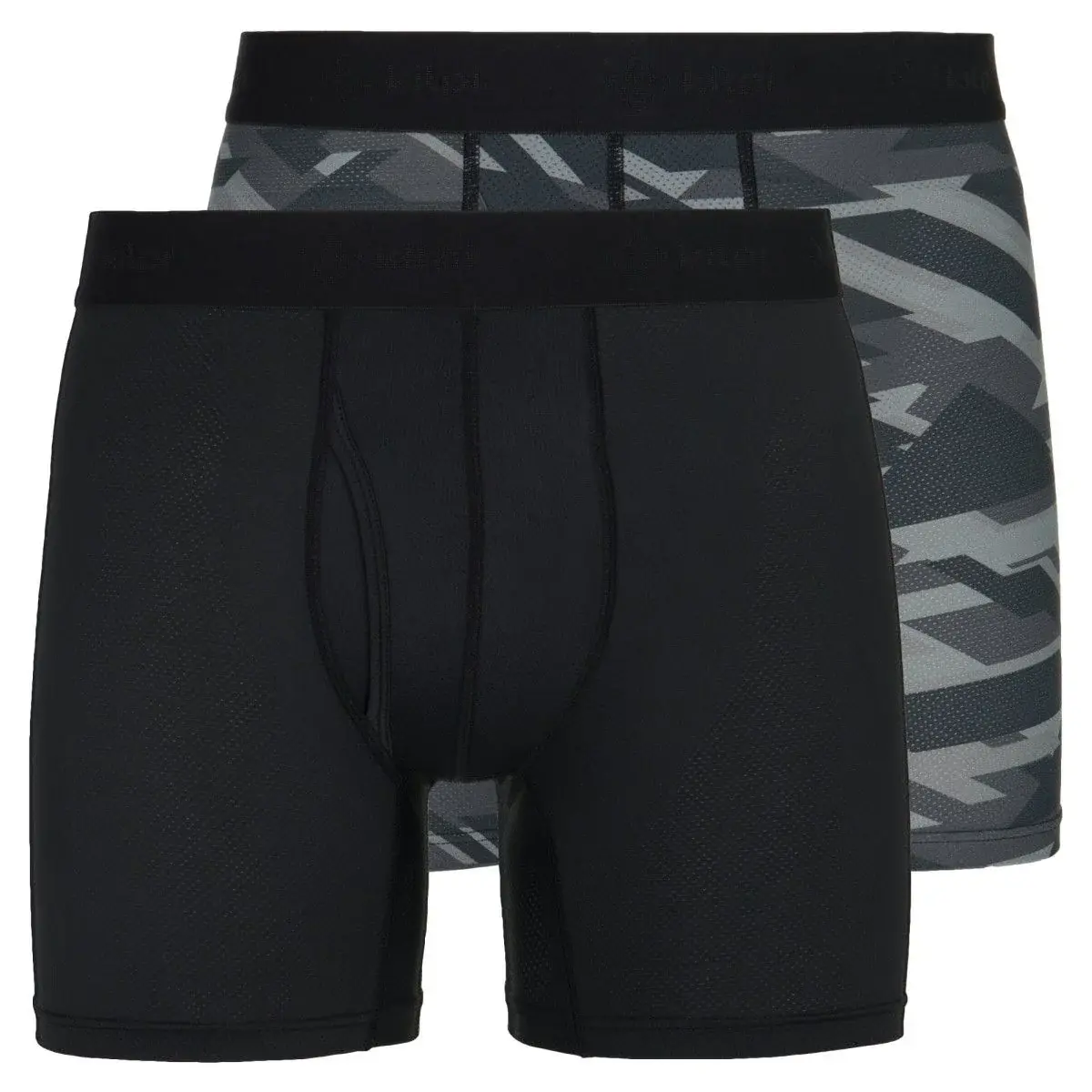Pánske technické boxerky Kilpi 2 pack Nett-U Čierna/Tmavo sivá