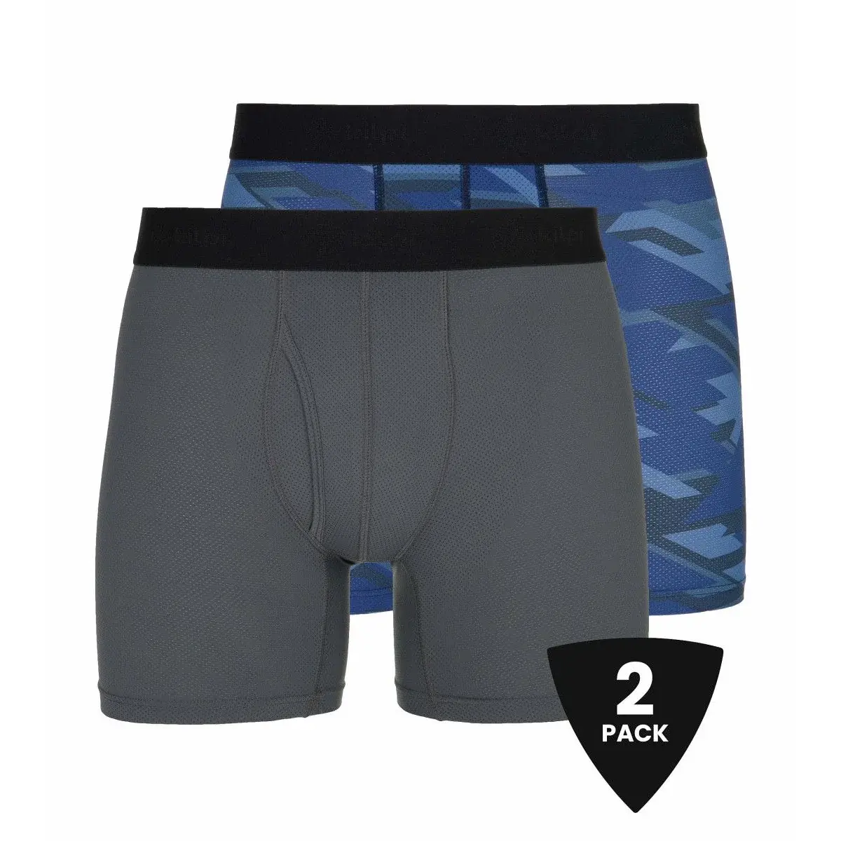 Pánske technické boxerky Kilpi 2 pack Nett-U Tmavo sivá/modrá