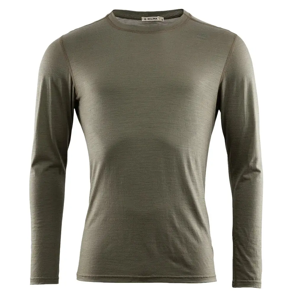 Pánske termotriko Aclima LightWool Undershirt Long Sleeve ranger green
