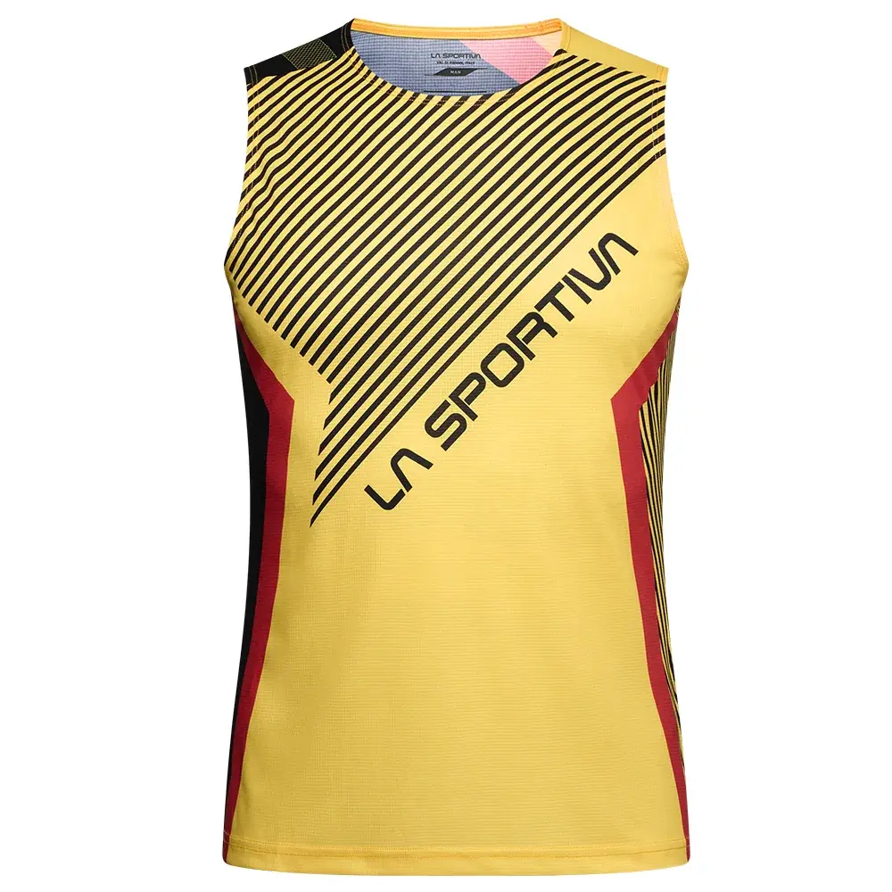 Pánske tielko La Sportiva FLOW TANK black/yellow