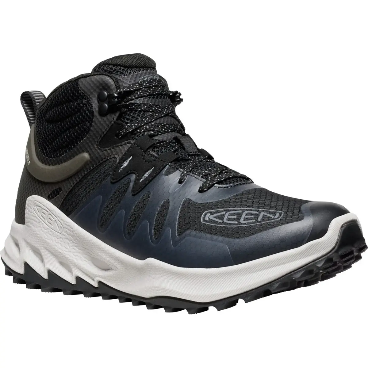 KEEN Pánske trekové topánky KEEN Zionic Mid WP Men Black/black