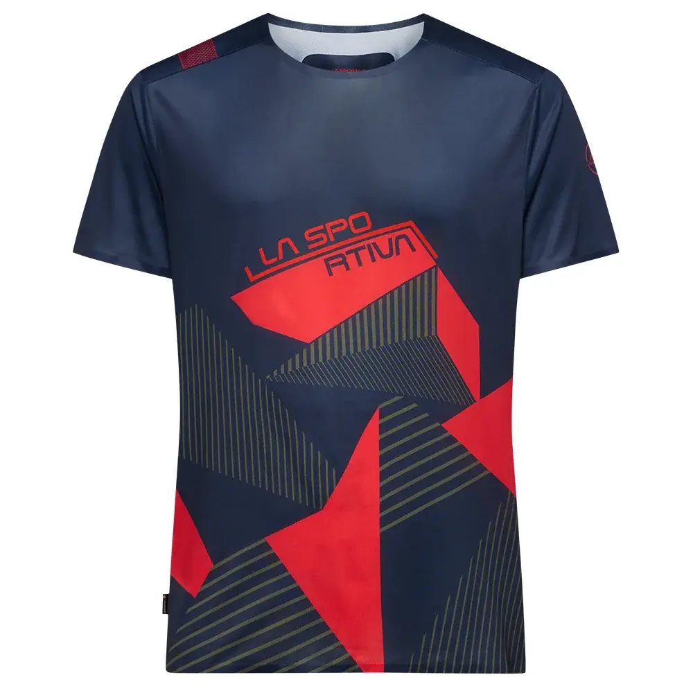 La Sportiva Pánske tričko La Sportiva COMP T-SHIRT night sky/mountain red