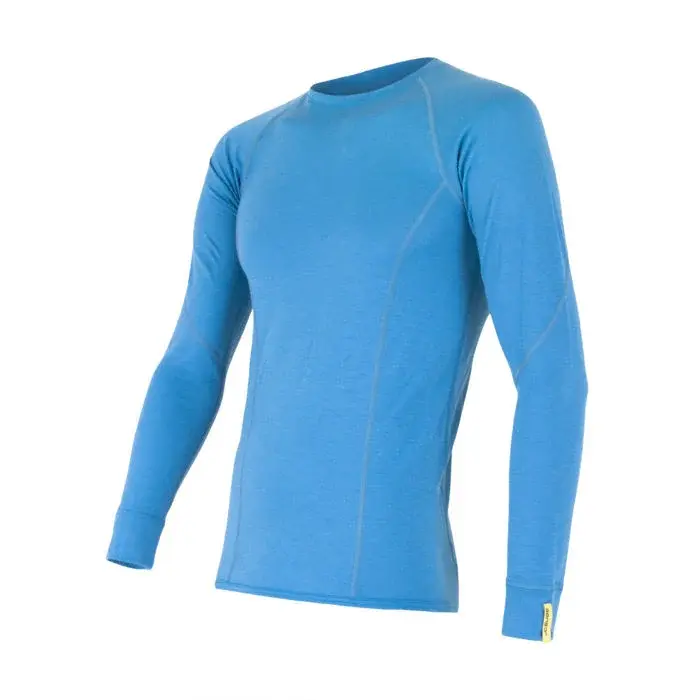 Sensor Pánske funkčné tričko s dlhým rukávom Sensor Merino Active modrá