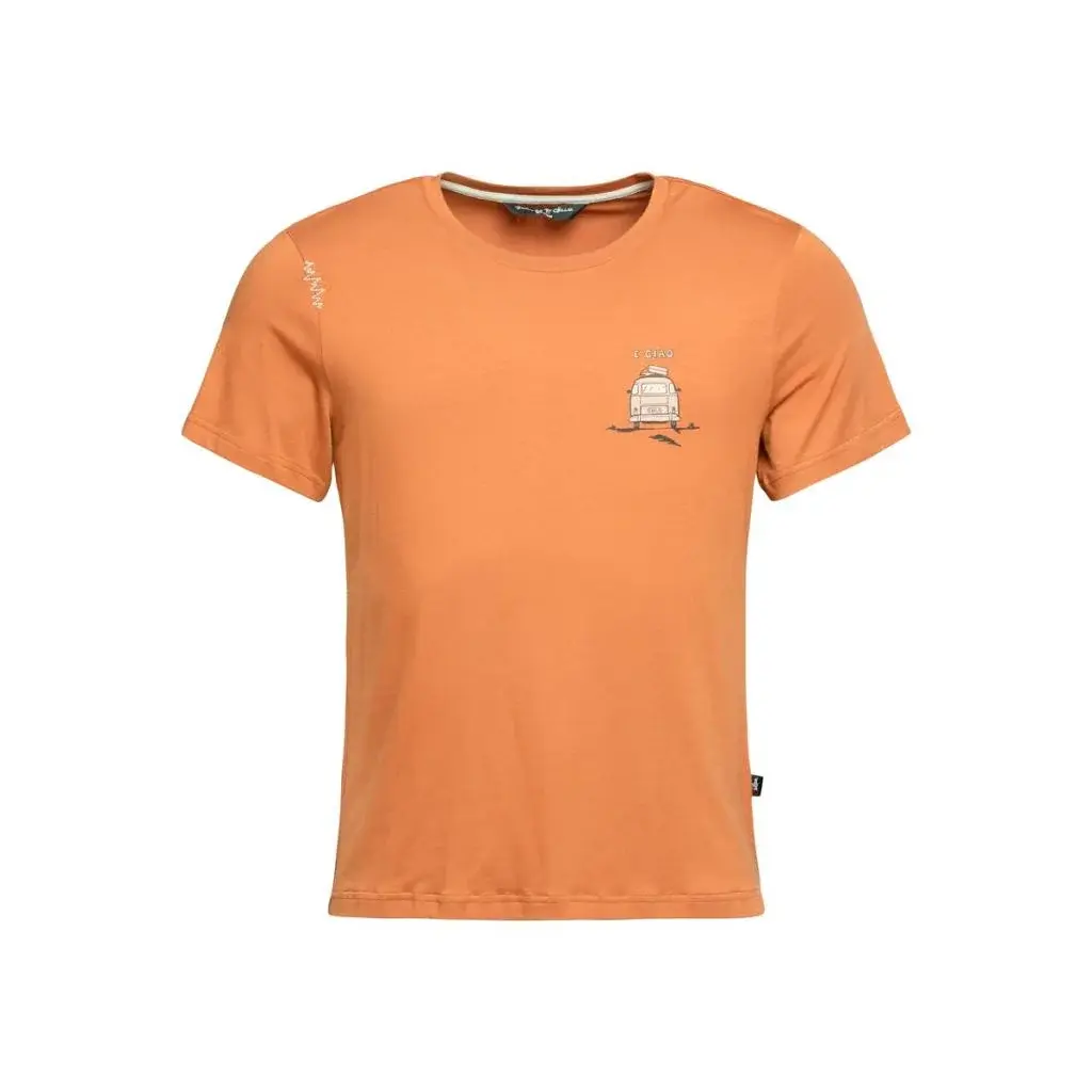 Chillaz Pánske tričko Chillaz E Ciao orange brown