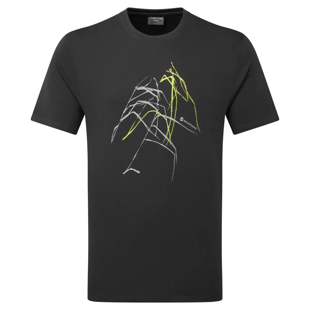 Montane Pánske tričko Montane Abstract Mountain midnight grey