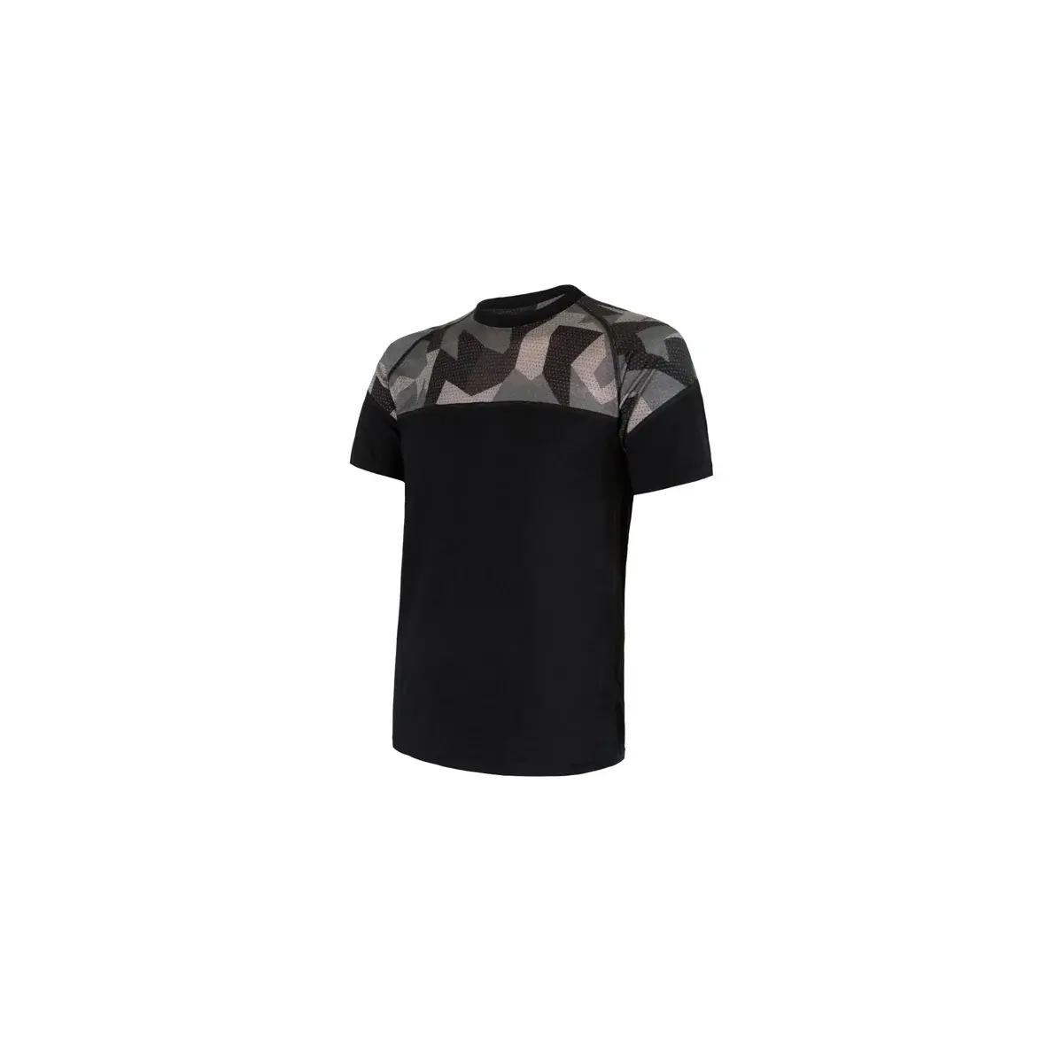 Pánske funkčné tričko Sensor Merino Impress kr.rukáv čierna/camo