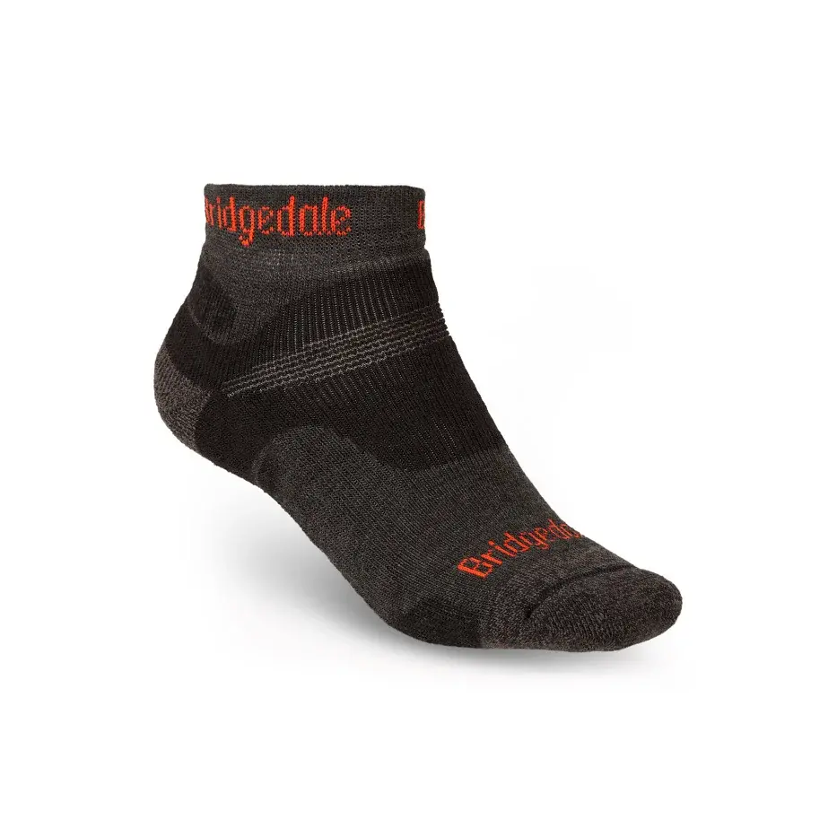 Pánske ponožky Bridgedale Hike Midweight Performance Ankle Graphite/Orange
