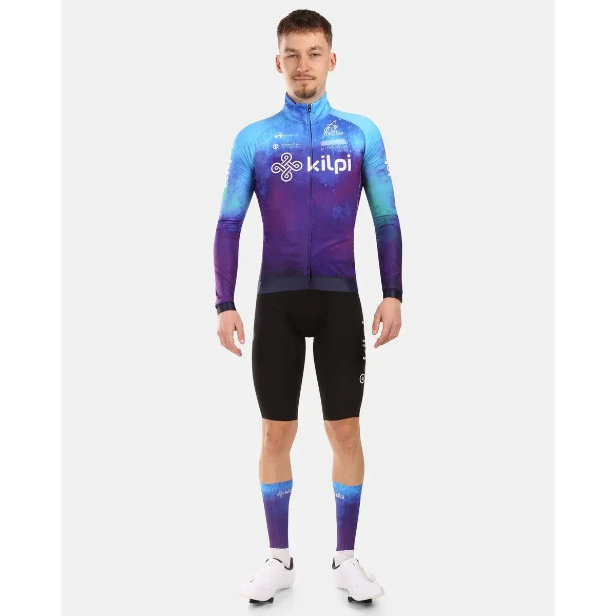 Pánsky cyklistický dres s dlhým rukávom Kilpi VULCANO-M BLU