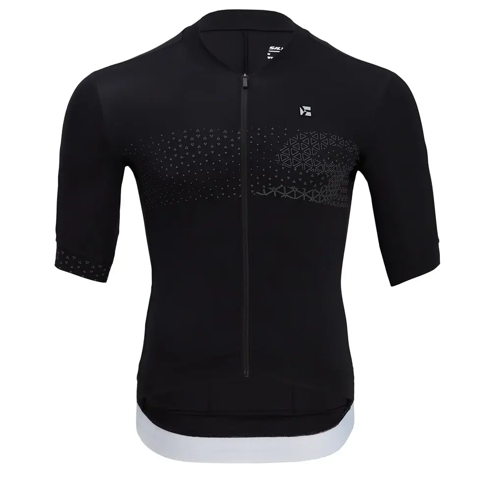 Pánsky cyklistický dres Silvini Ansino Black white