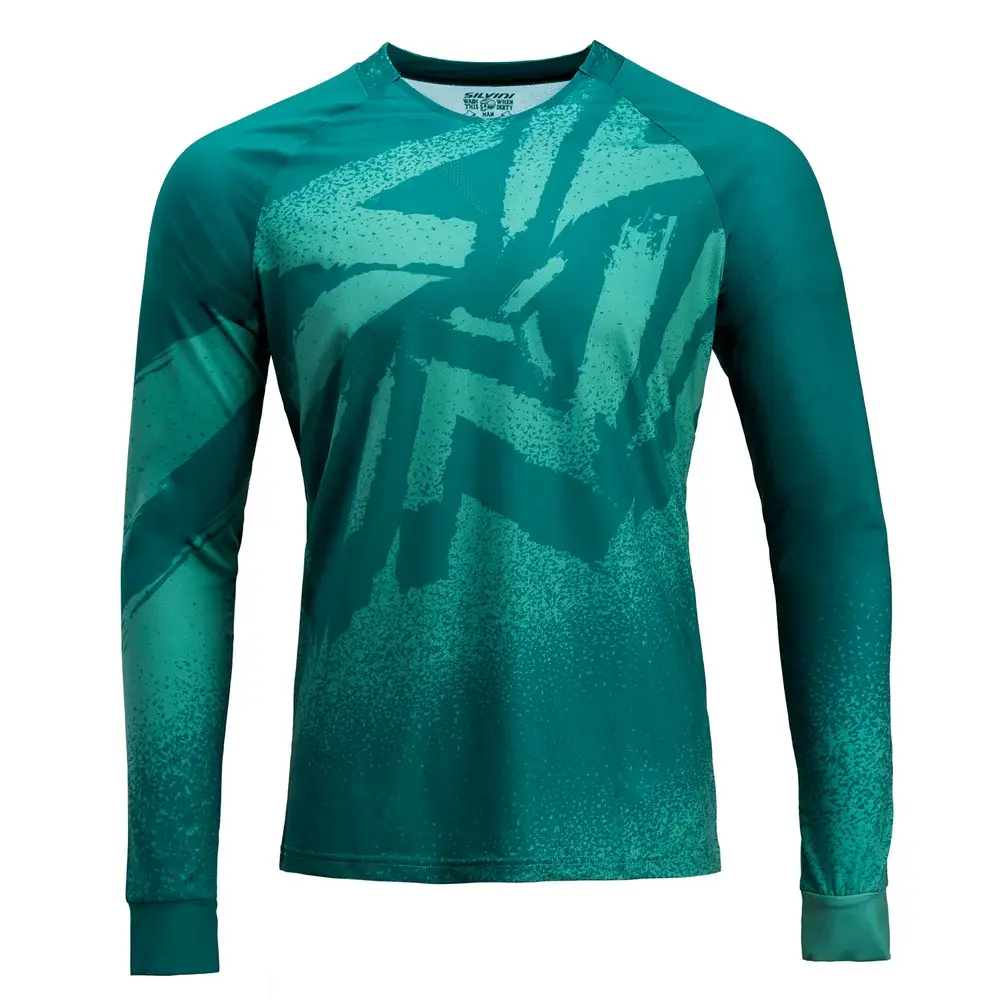 Pánsky cyklistický dres Silvini Cortino olive-ocean
