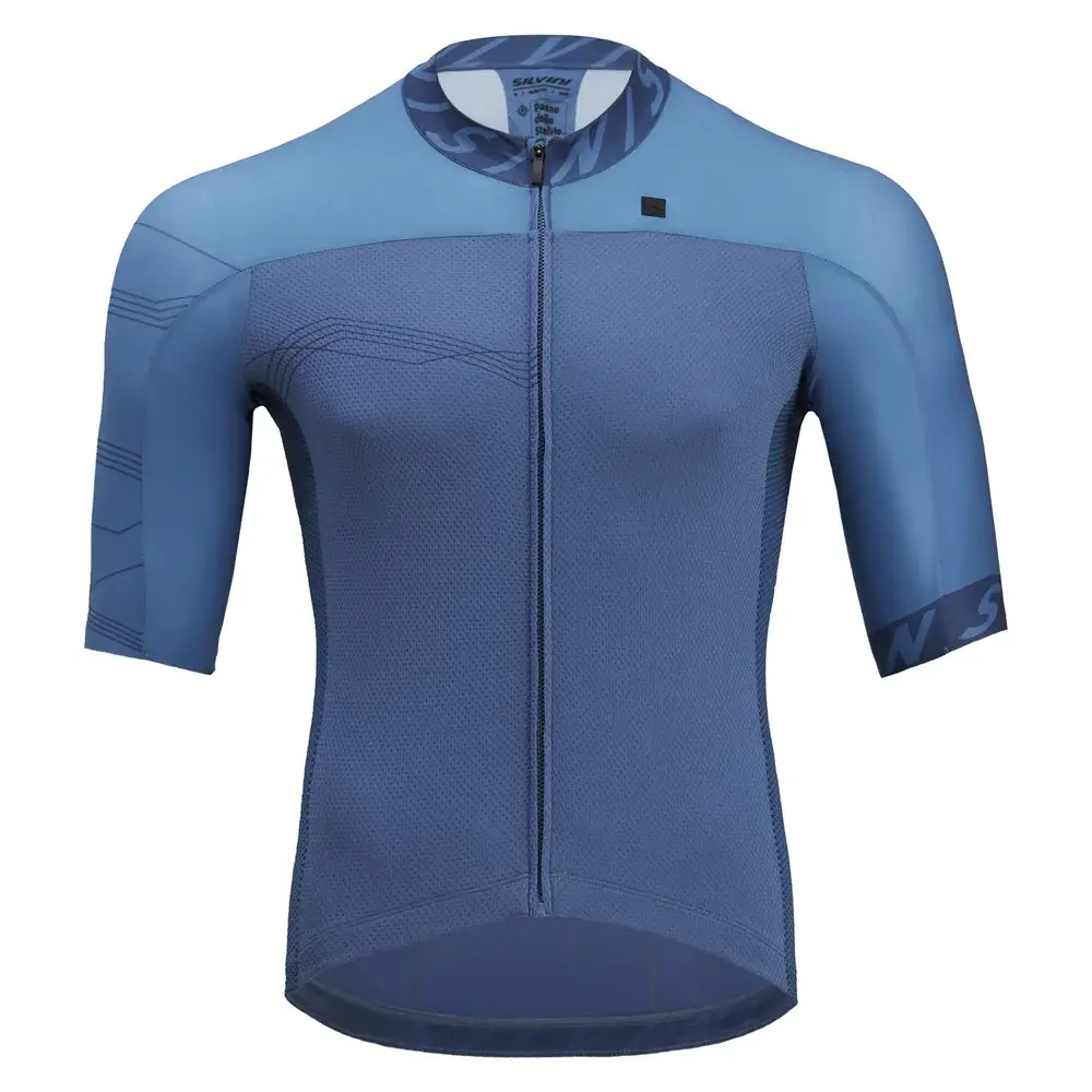 Silvini Pánsky cyklistický dres Silvini Stelvio Blue navy