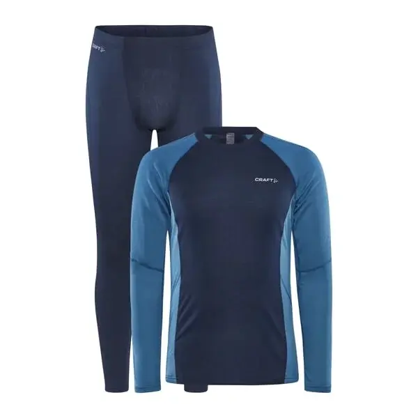 Pánsky funkčný set Craft Core Warm Baselayer modrá
