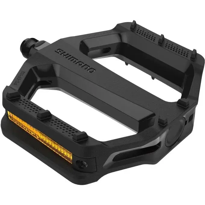 Shimano Pedále Shimano MTB-ostatné PD-EF102 Flat pedále bez odrážok čierne pre E-Bike/Trekking/Urba