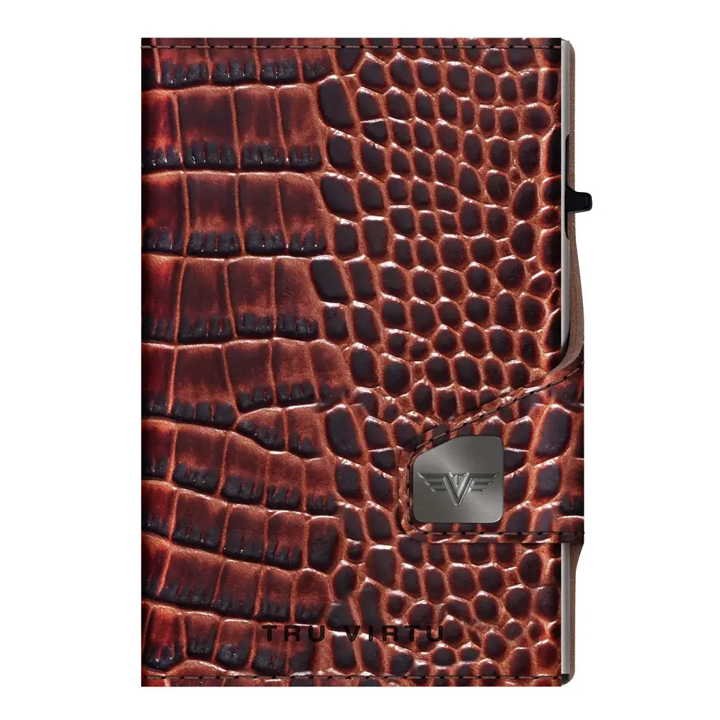 Tru Virtu Peňaženka Tru Virtu Click & Slide Twin koža Croco hnedá
