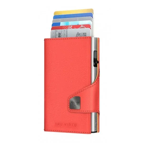 Tru Virtu Peňaženka Tru Virtu Click & Slide ze slupek z Bio jablek Bio Apple Coral červená