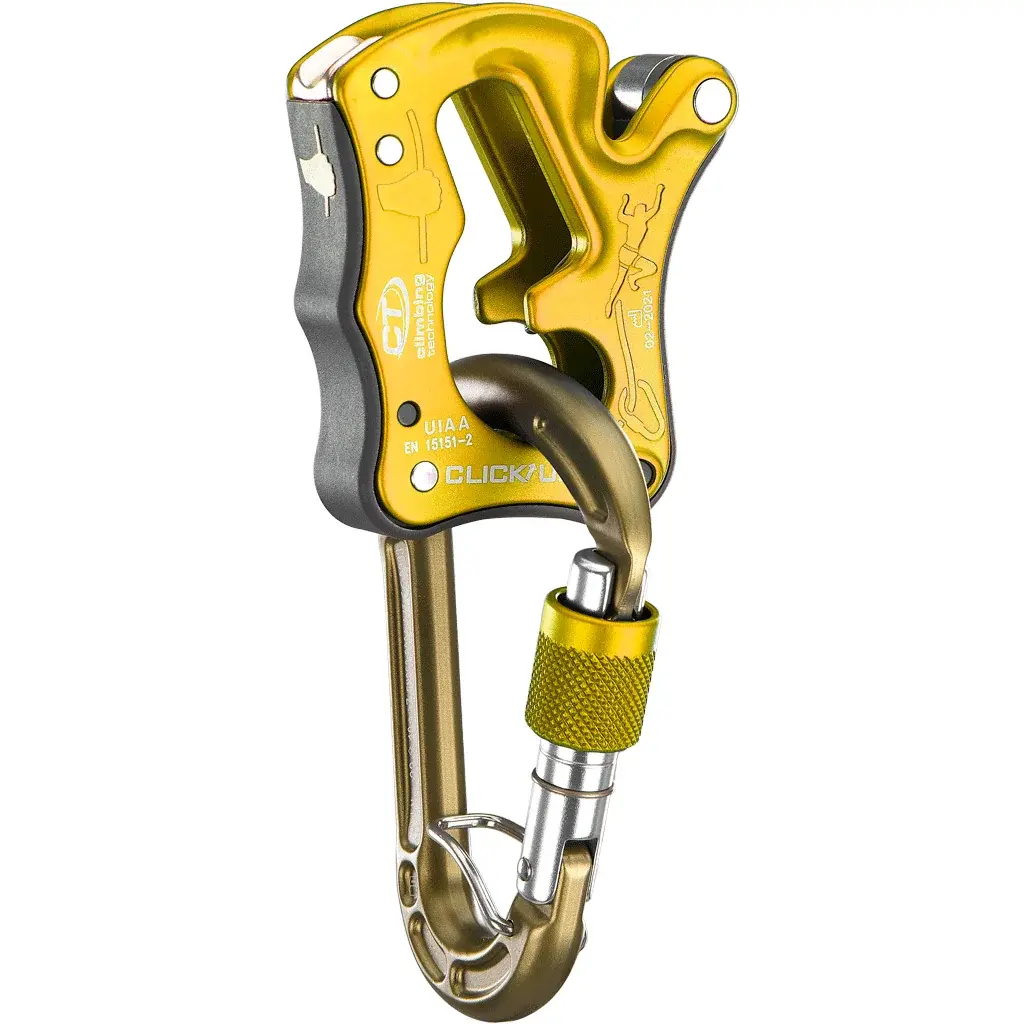 Poloautomatické istítko s karabínou Climbing Technology Click up kit Ochre