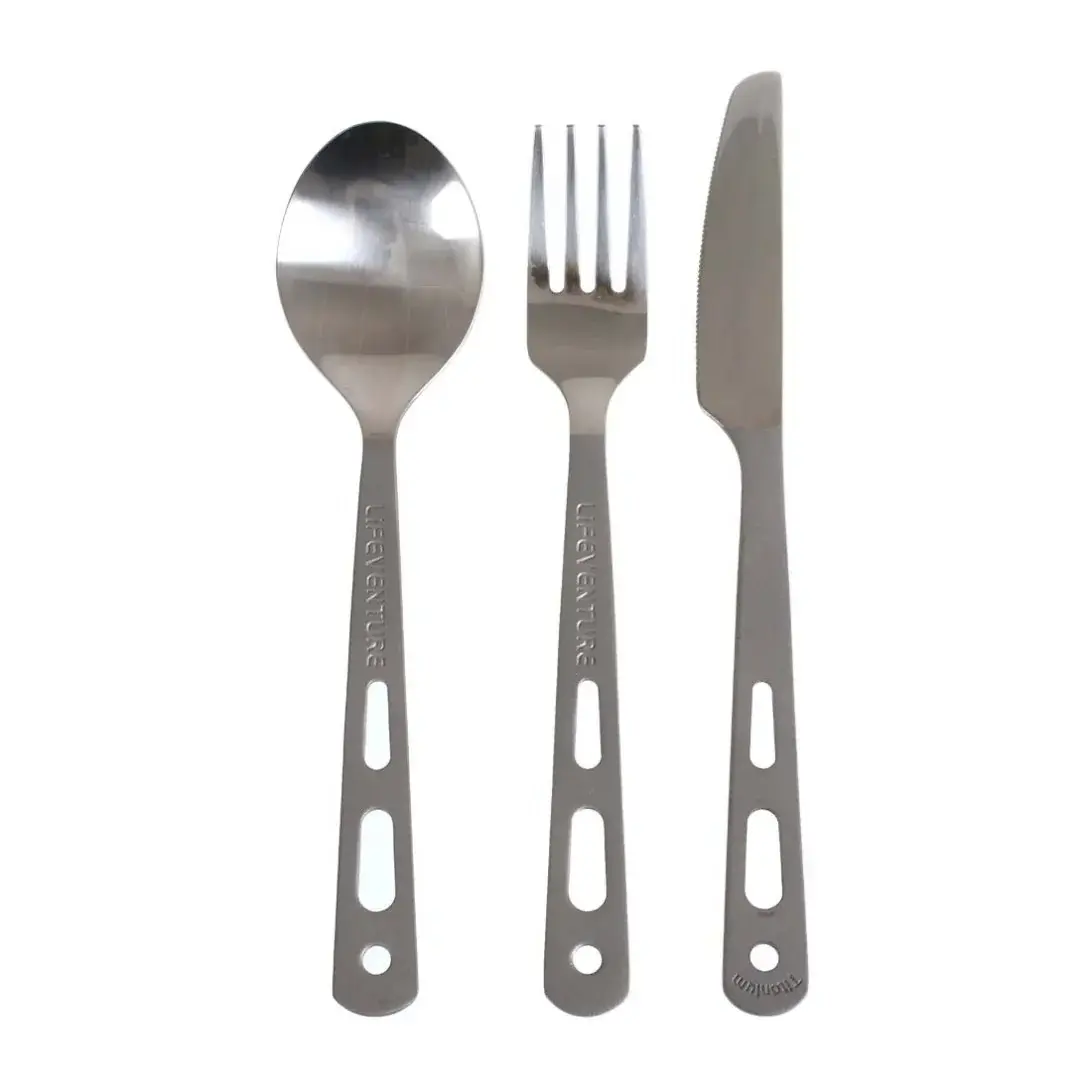 Príborový set Lifeventure Titanium Cutlery Set