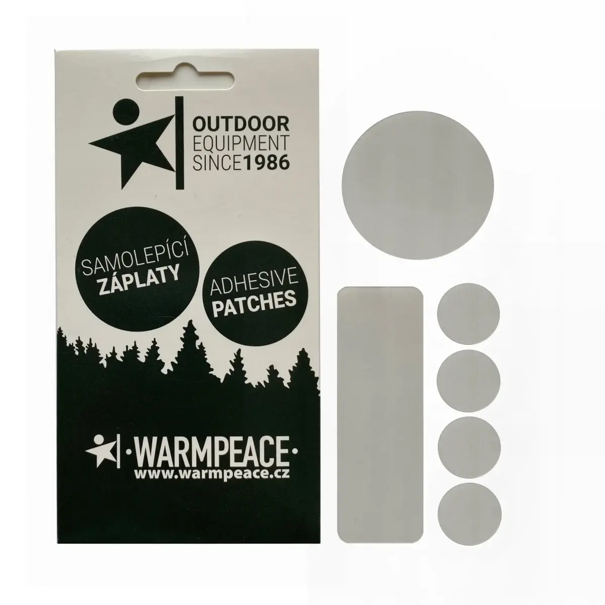 Warmpeace Samolepiaci záplaty Warmpeace mix 6 kusov