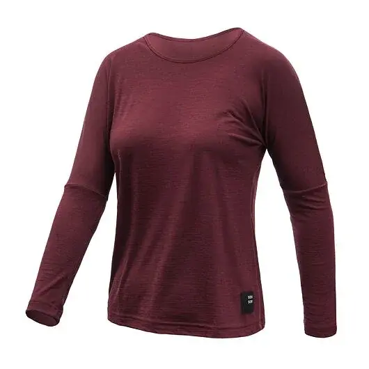 Dámske tričko Sensor Merino Air traveller dl.rukáv port red