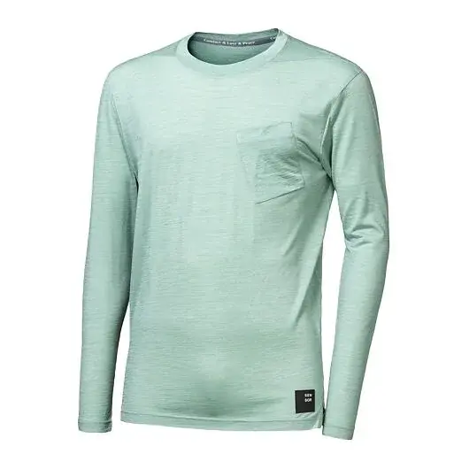 Pánske tričko Sensor Merino Air traveller dl.rukáv basil green