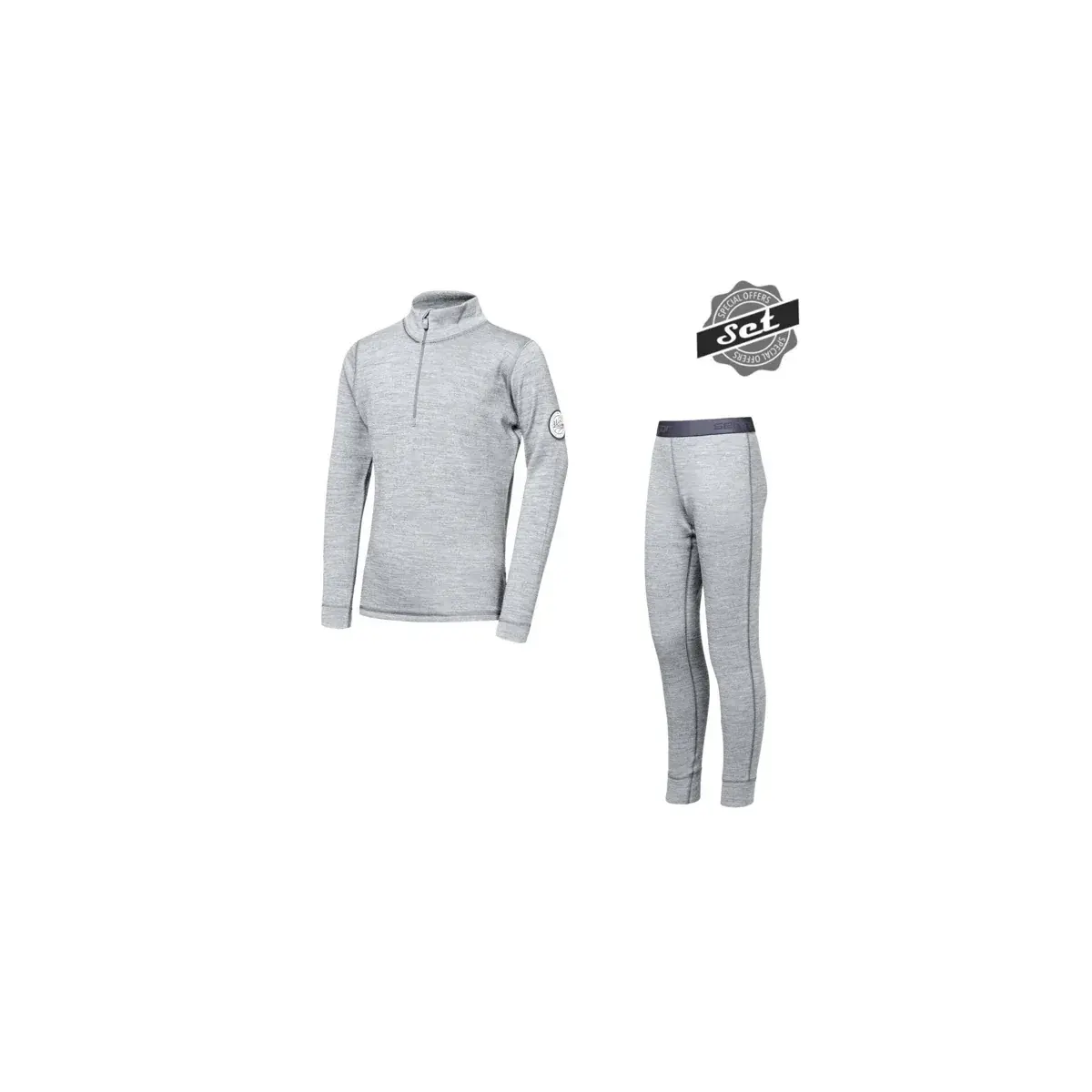 Sensor Set funkčnej bielizne Sensor MERINO BOLD detský cool gray