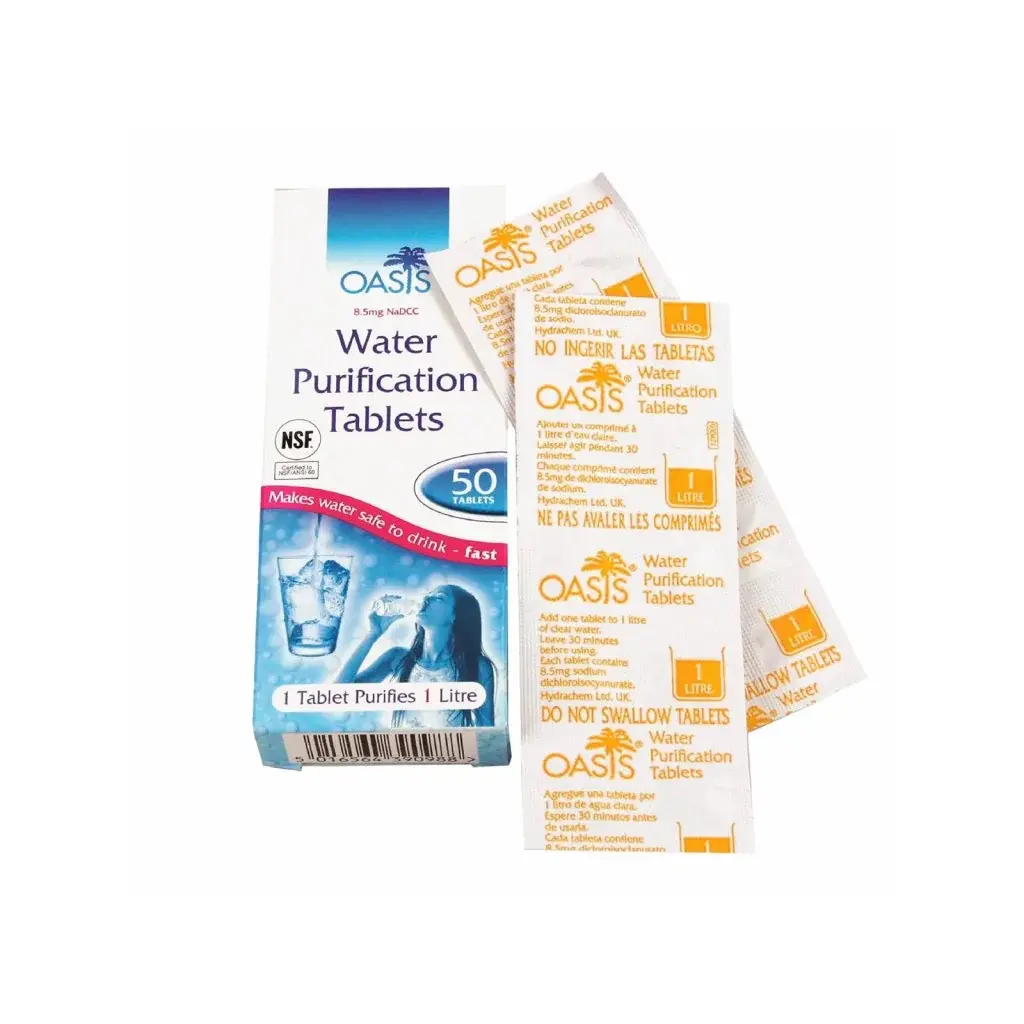 HIGHLANDER Tablety na čistenie vody HIGHLANDER Oasis 8,5mg NaDCC 50 tablet