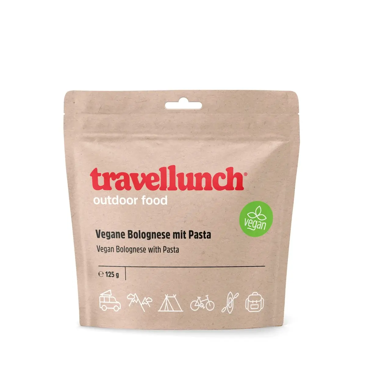 Travellunch Sušené jedlo Travellunch Vegan špagety bolognese 2 porcie