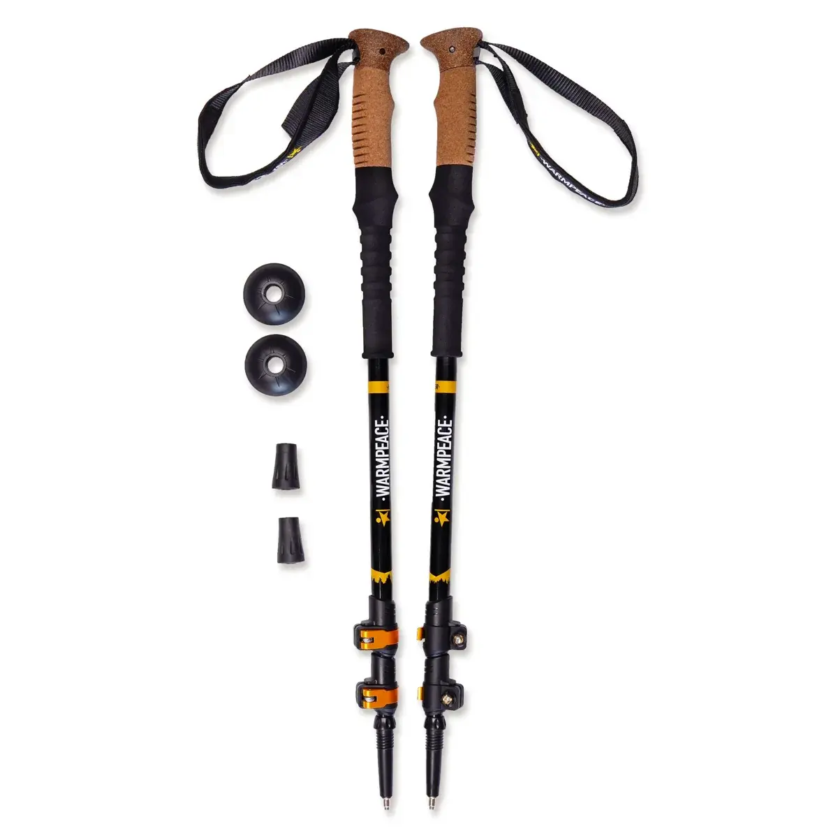 Warmpeace Trekové palice Warmpeace Hiker black/yellow