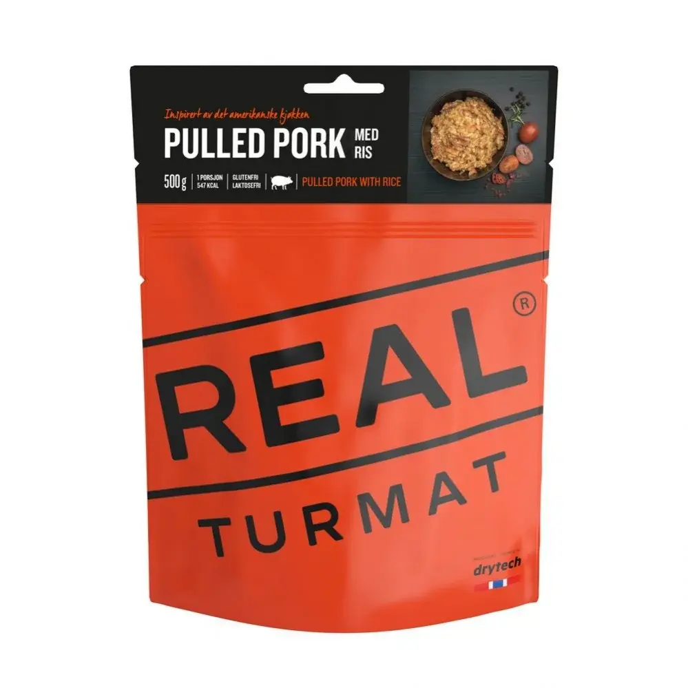 REAL Turmat Trhané bravčové maso s ryžou REAL Turmat 500 gramov