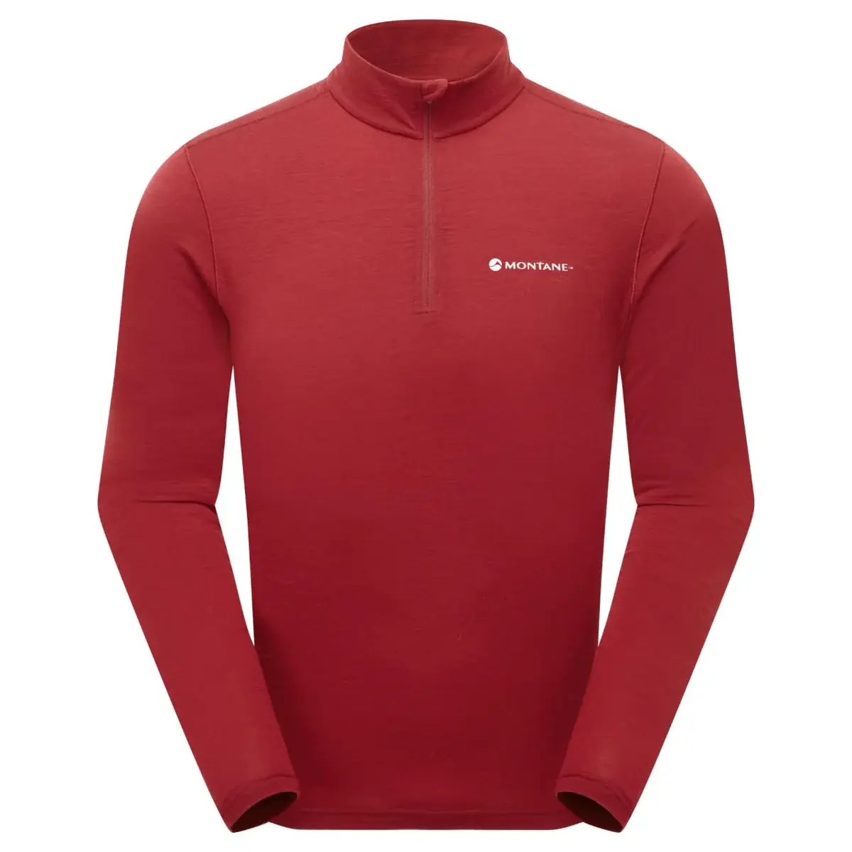 Tričko Montane Malli Long Sleeve Zip dark maple