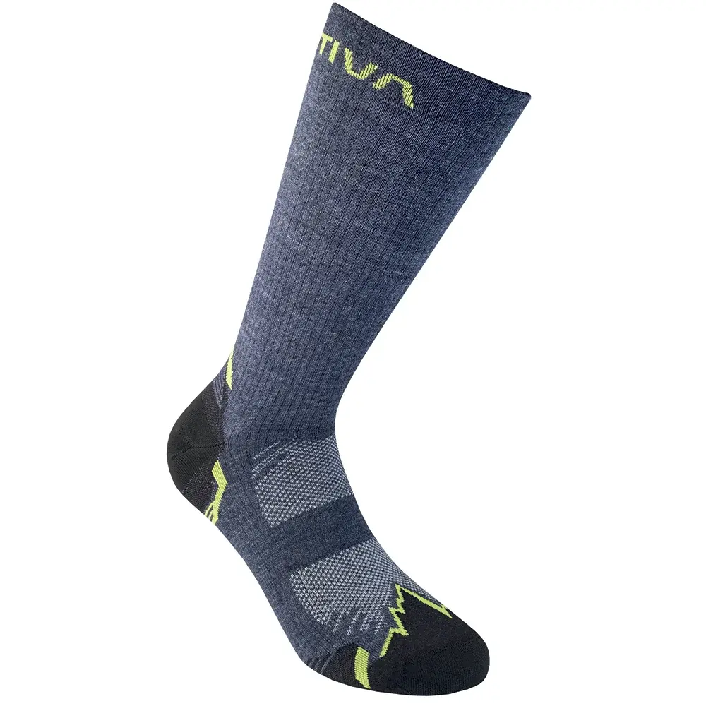 Turistické ponožky La Sportiva Hiking Storm Blue/Lime Punch