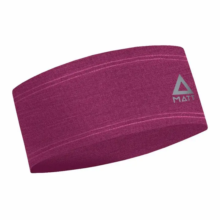 MATT Unisex čelenka MATT Merino Headband Uni aubergine