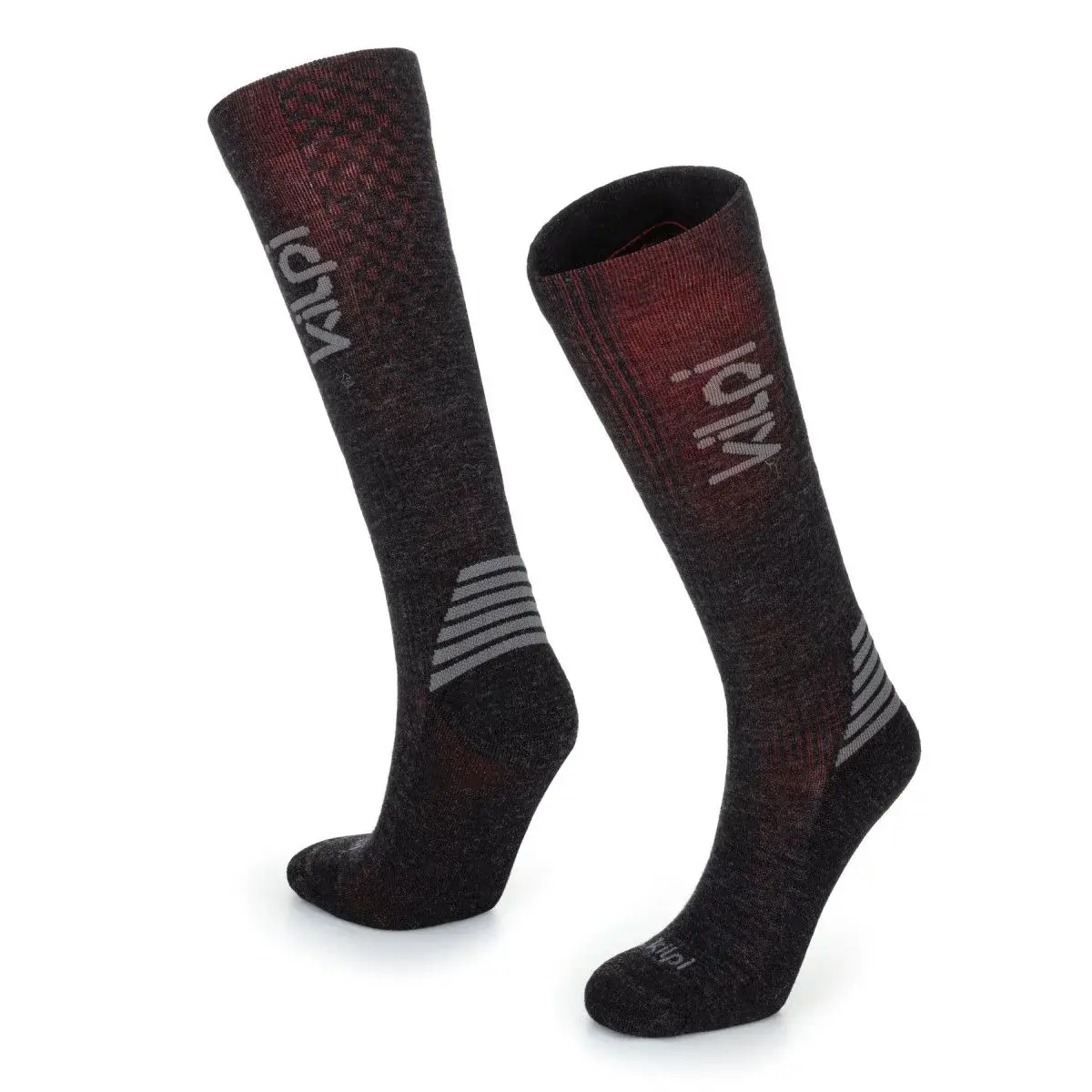 Unisex lyžiarske podkolienky Kilpi Perosa-U čierna/červená