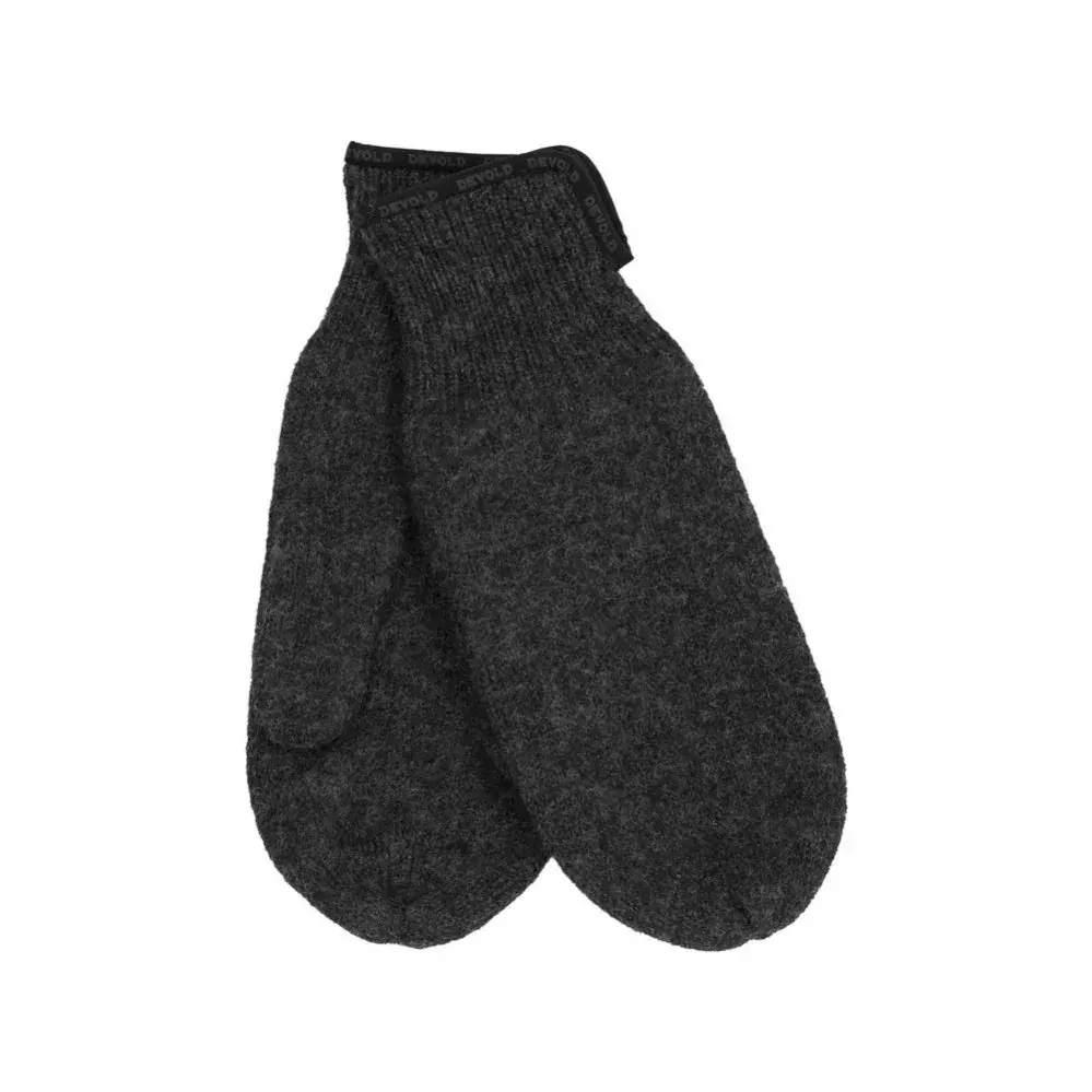 Devold Unisex rukavice Devold Wool Mitten čierna