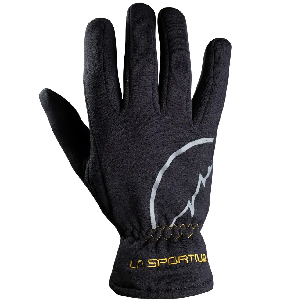 La Sportiva Unisex strečové rukavice La Sportiva Stretch Gloves Black/Yellow