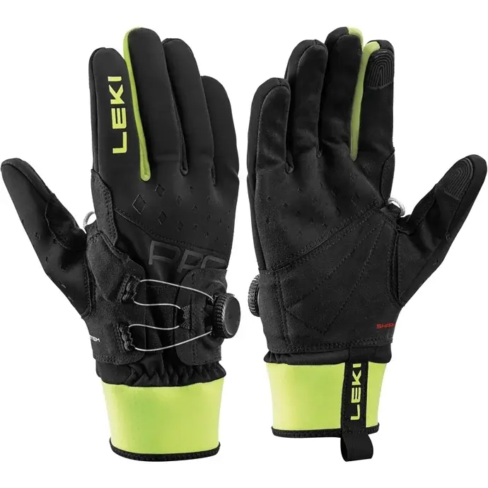 Leki Unisex rukavice Leki PRC Boa® Shark black-neon yellow