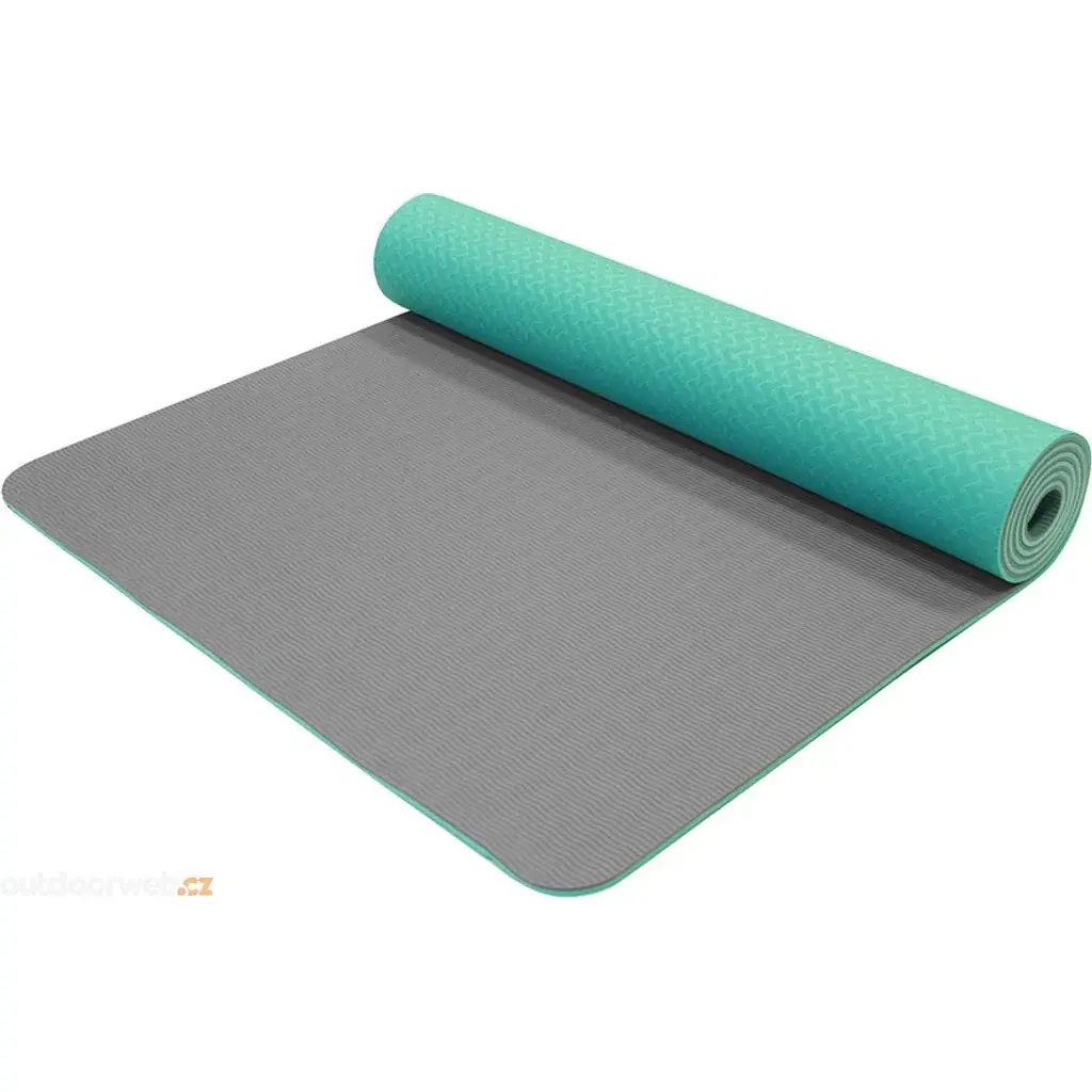 Yate YOGA MAT Yate DVOJVRSTVOVÁ TPE- protiskluzový povrch, tyrkys/šedá 1730x610x6 mm
